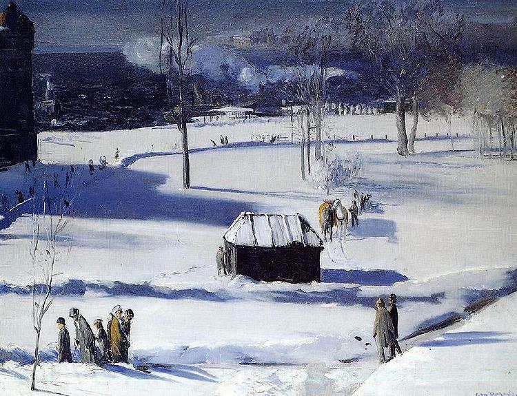 George Wesley Bellows Blue Snow the Battery Norge oil painting art